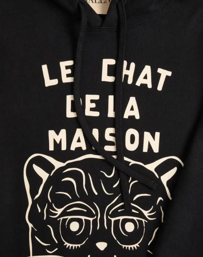 Hanorac din bumbac cu patch Le Chat De La Maison Hanorac din bumbac cu patch Le Chat De La Maison
