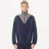 Hanorac Valentino din acetat cu fermoar și imprimeu Tout La V încrustat Hanorac Valentino din acetat cu fermoar și imprimeu Tout La V încrustat
