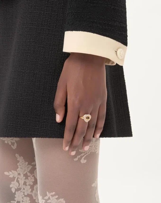 Inel Coeur Royal din metal, email și cristale Swarovski®