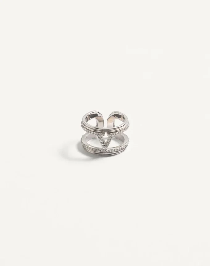 Inel Ovalette din metal și cristale Swarovski®