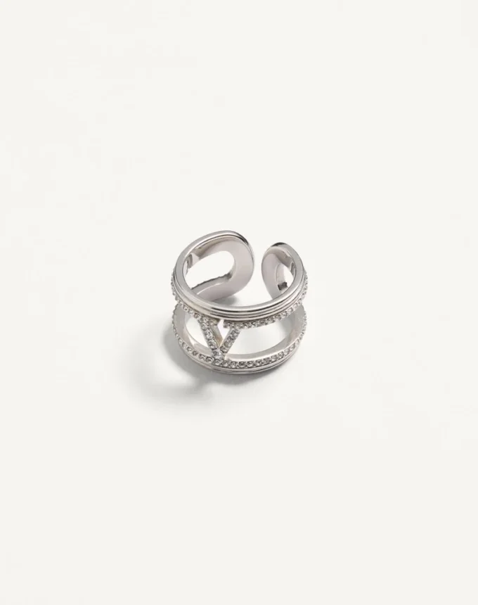 Inel Ovalette din metal și cristale Swarovski®