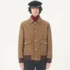 Jacheta bomber din lână Valentino cu model houndstooth Jacheta bomber din lână Valentino cu model houndstooth