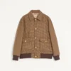 Jacheta bomber din lână Valentino cu model houndstooth Jacheta bomber din lână Valentino cu model houndstooth