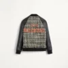 Jacheta bomber din tweed de lână cu patch Chez Valentino Jacheta bomber din tweed de lână cu patch Chez Valentino