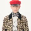 Jacheta bomber Valentino din lână drapată, cu VGold pe buzunarele laterale