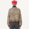 Jacheta bomber Valentino din lână drapată, cu VGold pe buzunarele laterale