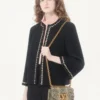Jacheta brodată din tweed Canestrello Jacheta brodată din tweed Canestrello