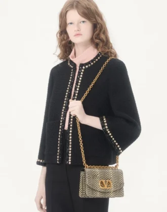 Jacheta brodată din tweed Canestrello