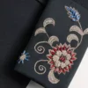 Jacheta brodată Valentino cu centură din lână Grain De Poudre