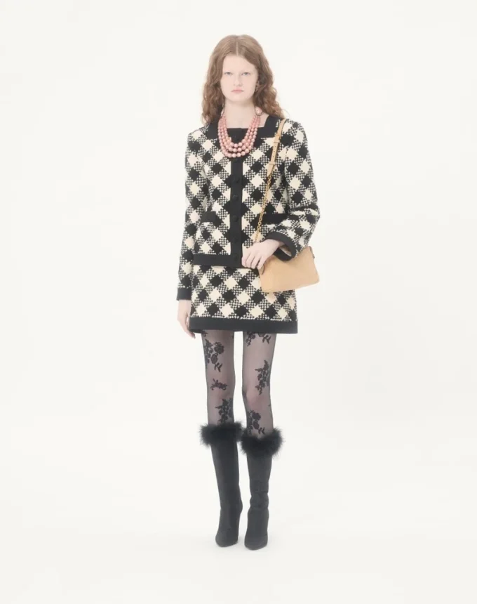 Fustă Damier Tweed Fustă Damier Tweed
