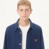 Jacheta din gabardină de bumbac Valentino cu VGold Jacheta din gabardină de bumbac Valentino cu VGold