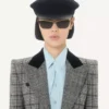 Jacheta din lână cu model în carouri Jacheta din lână cu model în carouri