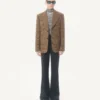 Jacheta din lână cu un singur rând de nasturi și model Glen Plaid de la Valentino Jacheta din lână cu un singur rând de nasturi și model Glen Plaid de la Valentino