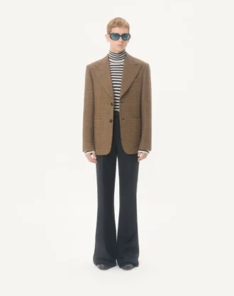 Jacheta din lână cu un singur rând de nasturi și model Glen Plaid de la Valentino