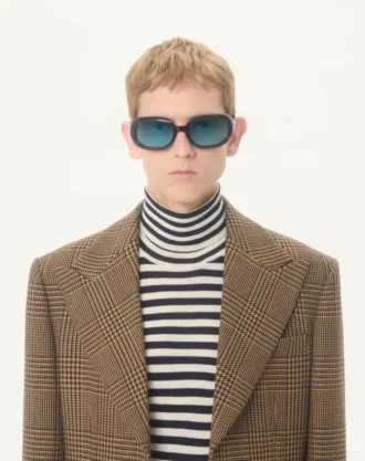 Jacheta din lână cu un singur rând de nasturi și model Glen Plaid de la Valentino