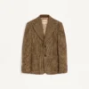 Jacheta din lână cu un singur rând de nasturi și model Glen Plaid de la Valentino Jacheta din lână cu un singur rând de nasturi și model Glen Plaid de la Valentino