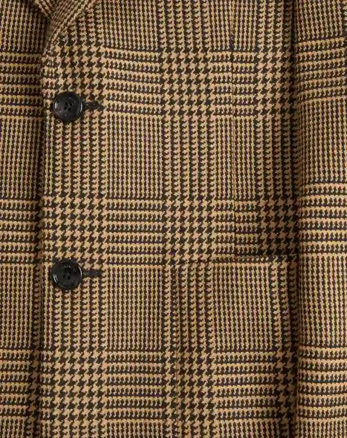 Jacheta din lână cu un singur rând de nasturi și model Glen Plaid de la Valentino Jacheta din lână cu un singur rând de nasturi și model Glen Plaid de la Valentino