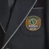 Jacheta din lână cu un singur rând de nasturi și patch Valentino