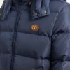 Jacheta din nailon cu glugă și patch VLogo Jacheta din nailon cu glugă și patch VLogo