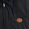 Jacheta din nailon cu glugă și patch VLogo Jacheta din nailon cu glugă și patch VLogo