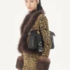 Jacheta din tricot jacquard cu imprimeu animalier și lurex Jacheta din tricot jacquard cu imprimeu animalier și lurex