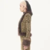 Jacheta din tricot jacquard cu imprimeu animalier și lurex Jacheta din tricot jacquard cu imprimeu animalier și lurex