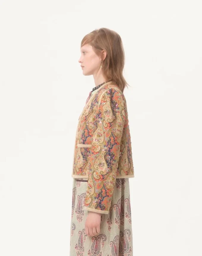 Jacheta Piquet cu imprimeu Voyage Imaginaire Paisley