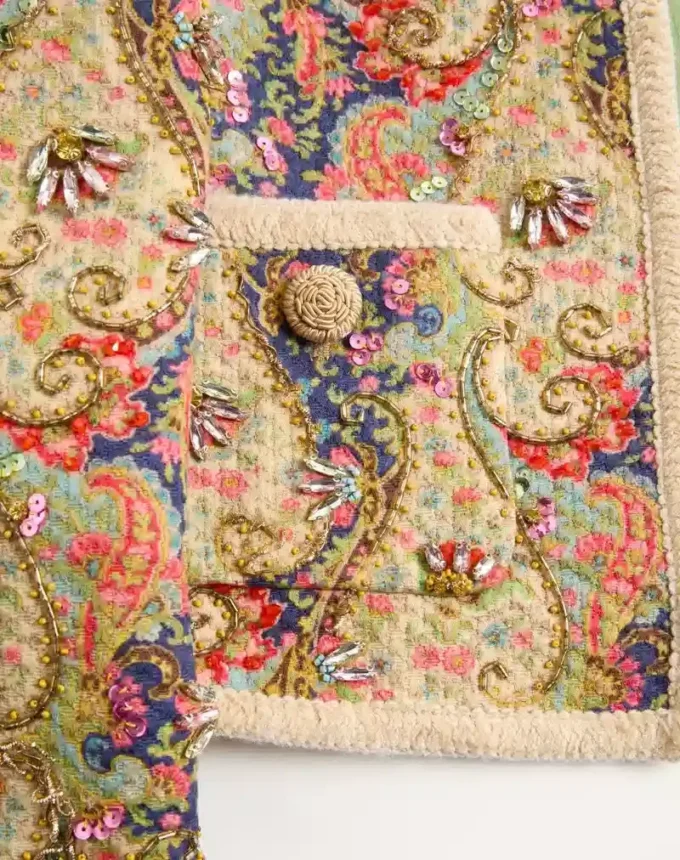 Jacheta Piquet cu imprimeu Voyage Imaginaire Paisley