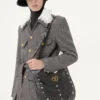 Jacheta safari din lână cu nasturi și curea Valentino Jacheta safari din lână cu nasturi și curea Valentino