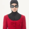 Jacheta scurtă din tweed de lână simplu Jacheta scurtă din tweed de lână simplu