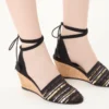 La Cruisette Mesh Wedge cu broderie 75 mm La Cruisette Mesh Wedge cu broderie 75 mm