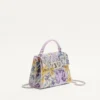 Mini geantă de mână Valentino Garavani Vsling cu motiv Flowerism din strasuri și logo bijuterie Mini geantă de mână Valentino Garavani Vsling cu motiv Flowerism din strasuri și logo bijuterie