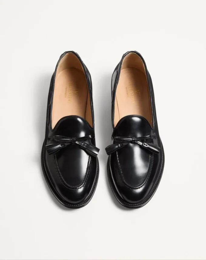Mocasini Bowshire din piele de vițel lucioasă