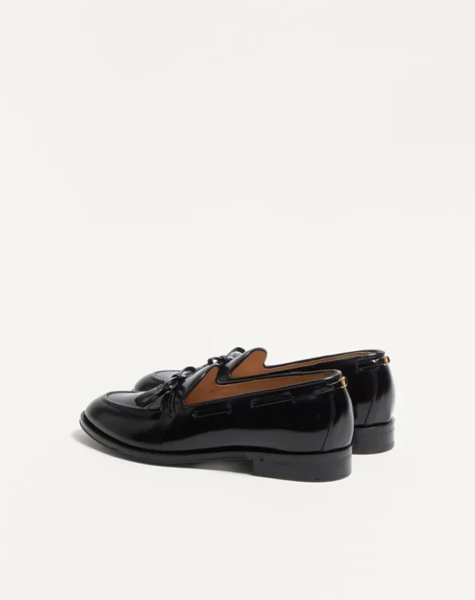 Mocasini Bowshire din piele de vițel lucioasă
