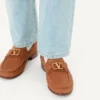 Mocasini din piele de căprioară suede cu detaliu VLogo Signature