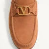 Mocasini din piele de căprioară suede cu detaliu VLogo Signature
