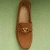 Mocasini din piele de căprioară suede cu detaliu VLogo Signature