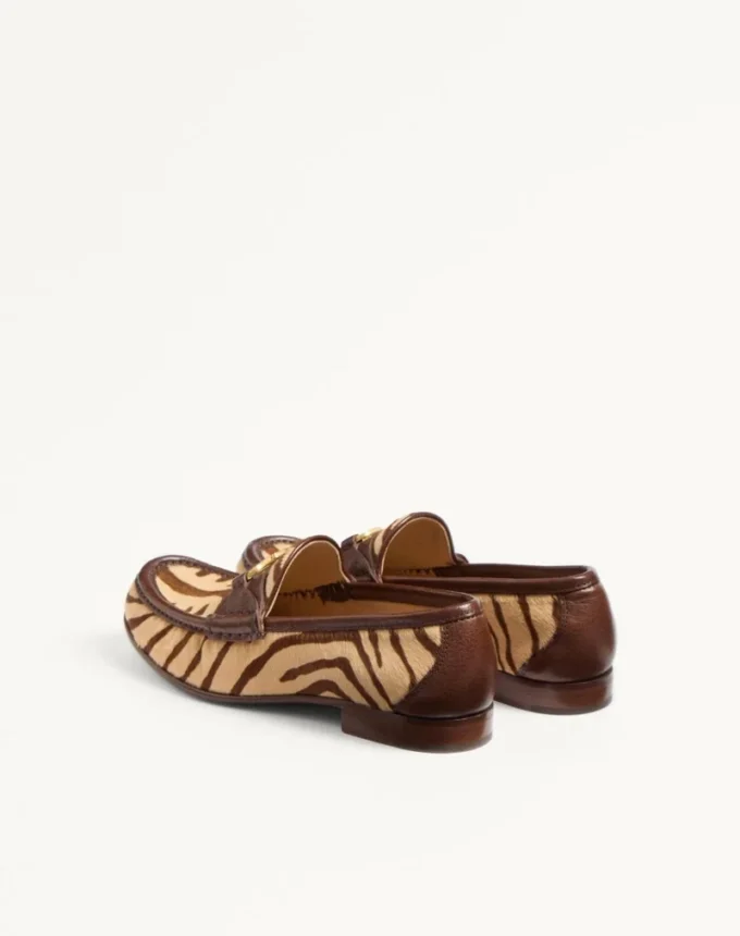 Mocasini din piele de vițel cu efect de ponei și semnătura Vlogo, 20 mm Mocasini din piele de vițel cu efect de ponei și semnătura Vlogo, 20 mm