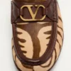 Mocasini din piele de vițel cu efect de ponei și semnătura Vlogo, 20 mm Mocasini din piele de vițel cu efect de ponei și semnătura Vlogo, 20 mm