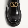 Mocasini din piele de vițel cu logo