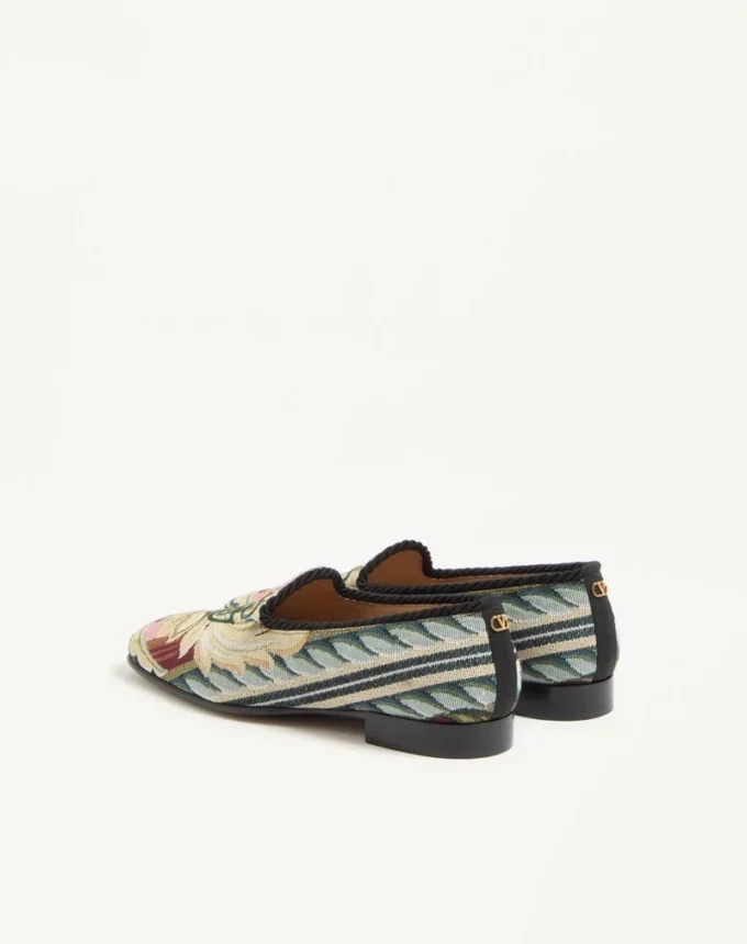 Mocasini Les Alcôvettes din țesătură Gobelin