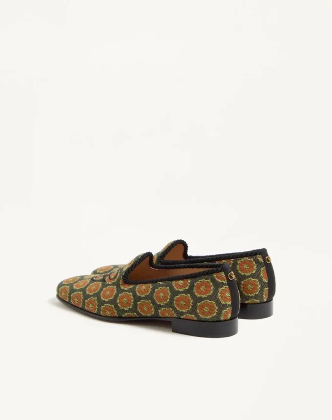 Mocasini Les Alcôvettes din țesătură jacquard
