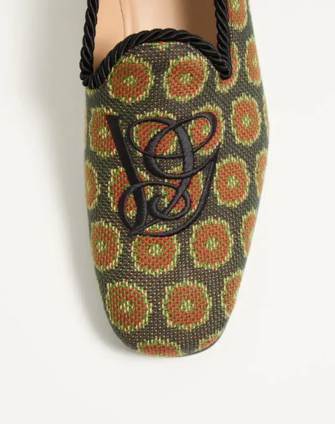 Mocasini Les Alcôvettes din țesătură jacquard