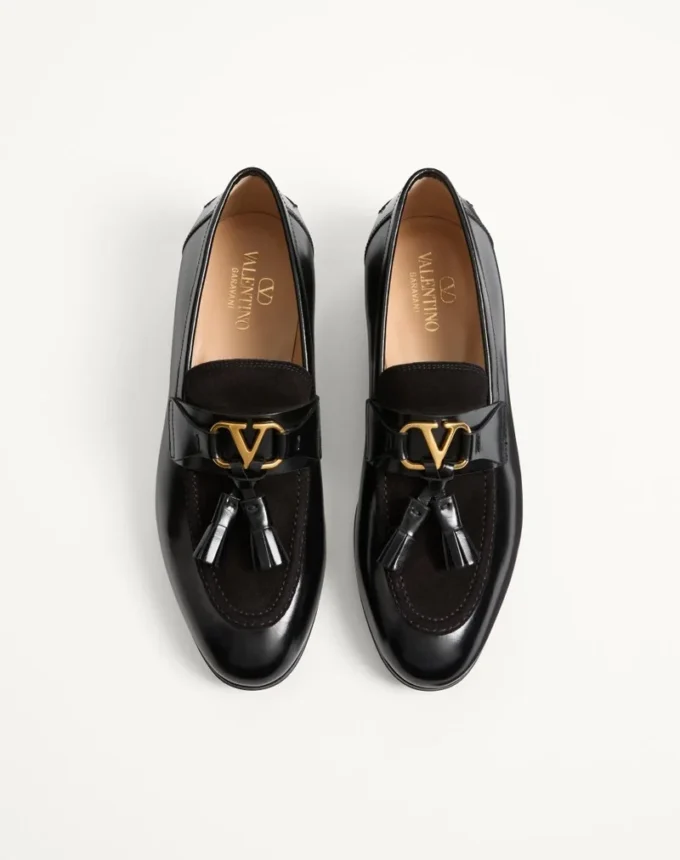 Mocasini Vaniteux din piele de vițel și piele despicată Mocasini Vaniteux din piele de vițel și piele despicată