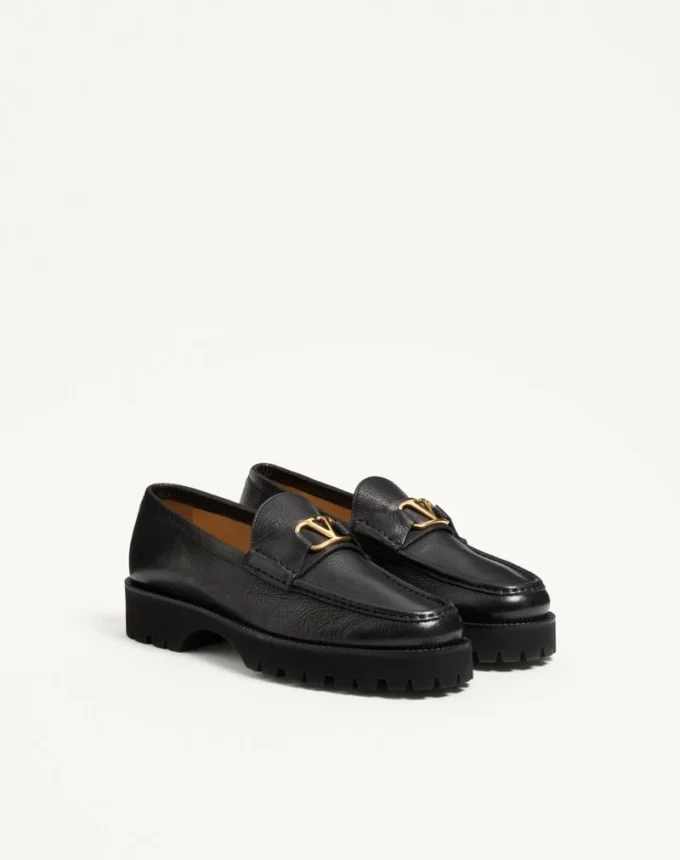 Mocasini VLogo Signature din piele de bivol