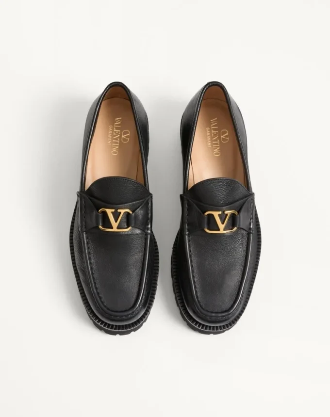 Mocasini VLogo Signature din piele de bivol