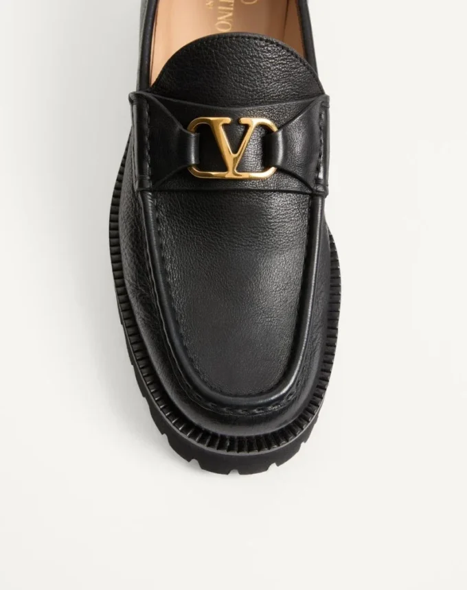 Mocasini VLogo Signature din piele de bivol