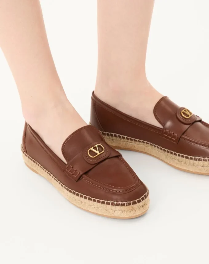Mocasini Vlogo Signature din piele de vițel 20 mm