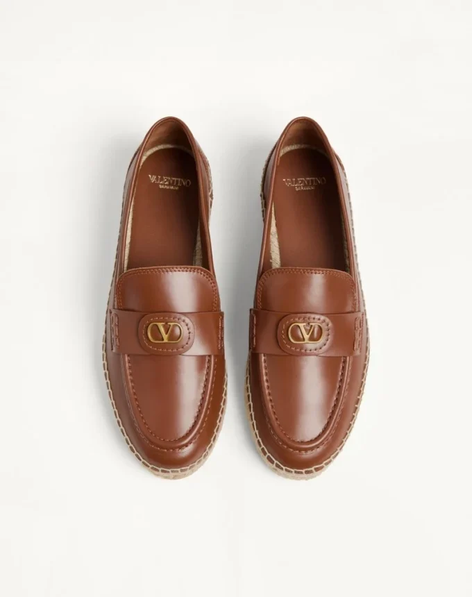 Mocasini Vlogo Signature din piele de vițel 20 mm