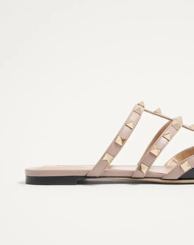 Mule din piele lăcuită Rockstud
